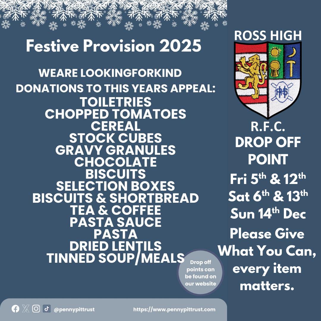 Ross High Rugby Team Newsletter 2nd December 2025 | Ross High Rugby Club